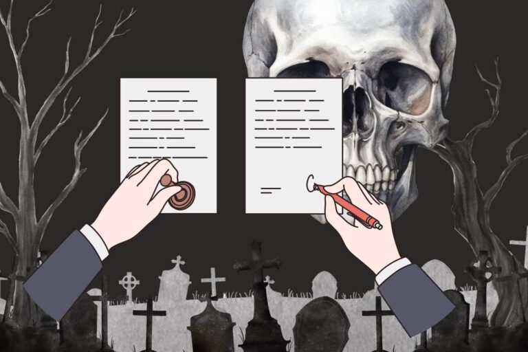 notarizing the deed of the dead