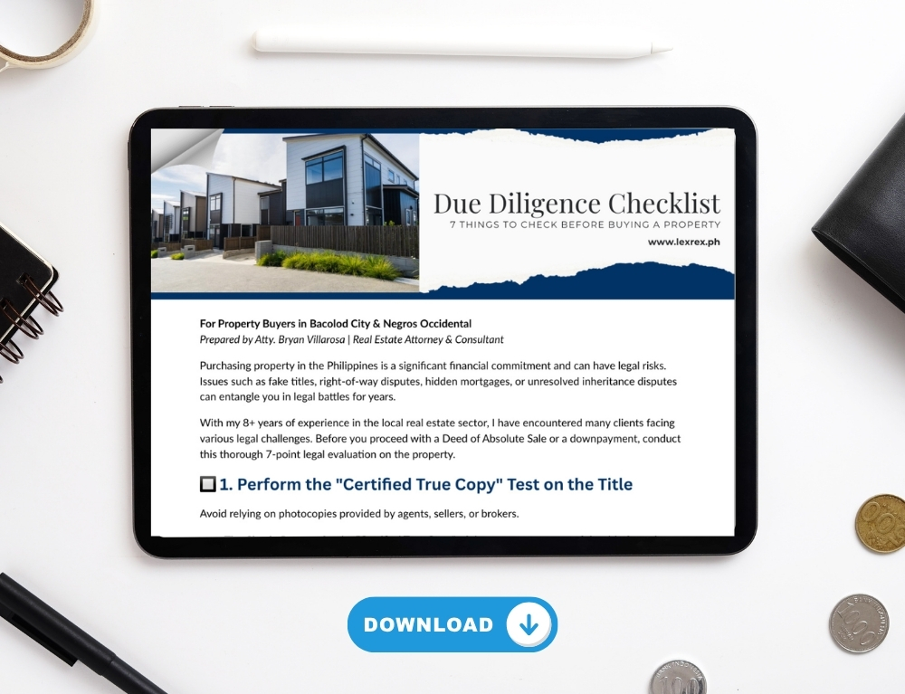 due diligence checklist before buying a propeerty